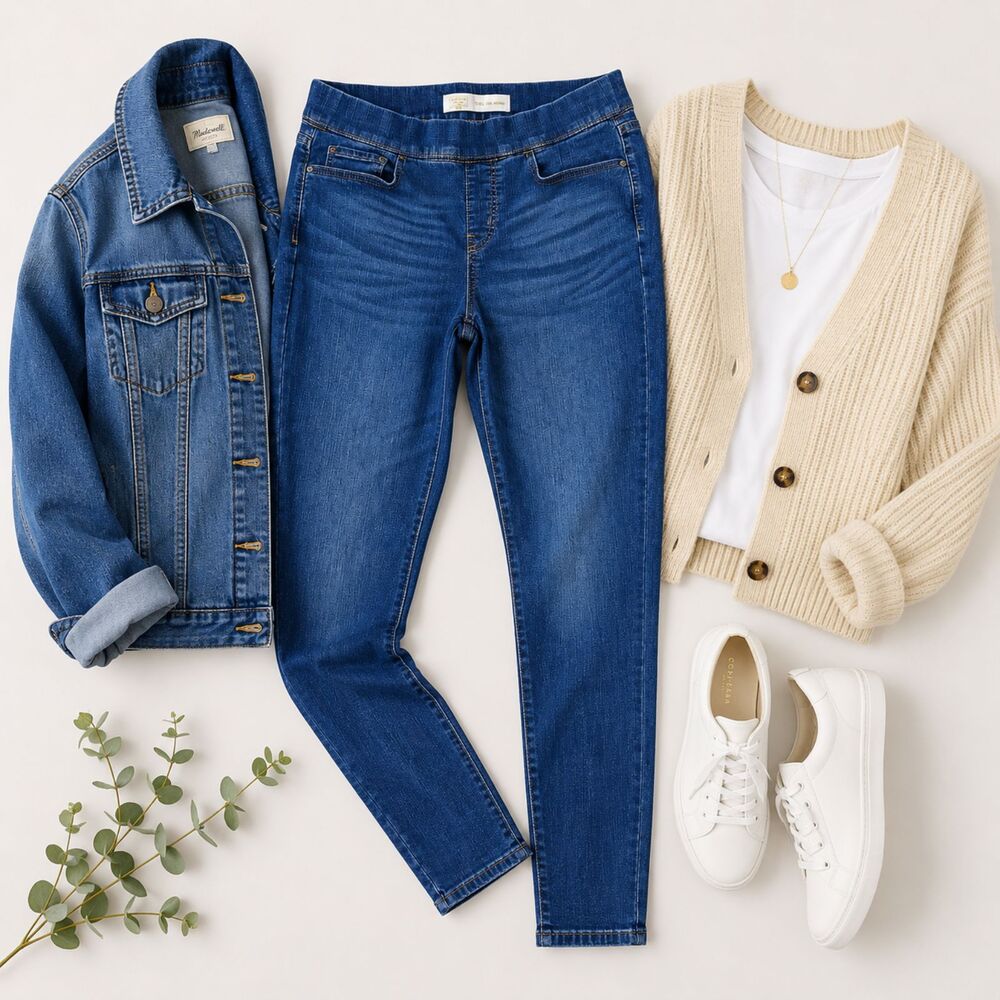 Levi Strauss Signature Gold Pull On Skinny Jeans 12M Blue Shaping 31x30